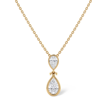 Refined Dual Pear Cut Diamond Pendant