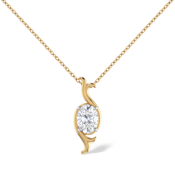 Oval Shaped Elegant Modern Drop Lab Grown Pendant