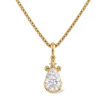 Graceful Pear Shaped Lab Grown Diamond Pendant