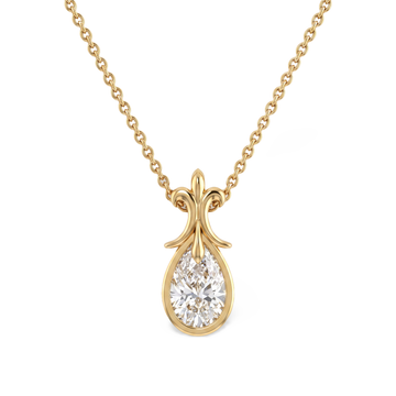 Regal Teardrop Shaped Lab Grown Diamond Pendant