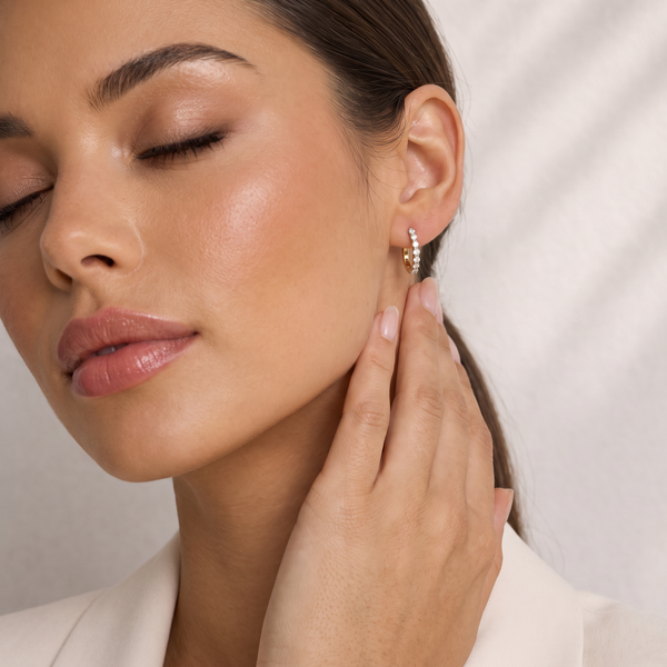 Classic Round Prong Set Essential Earring
