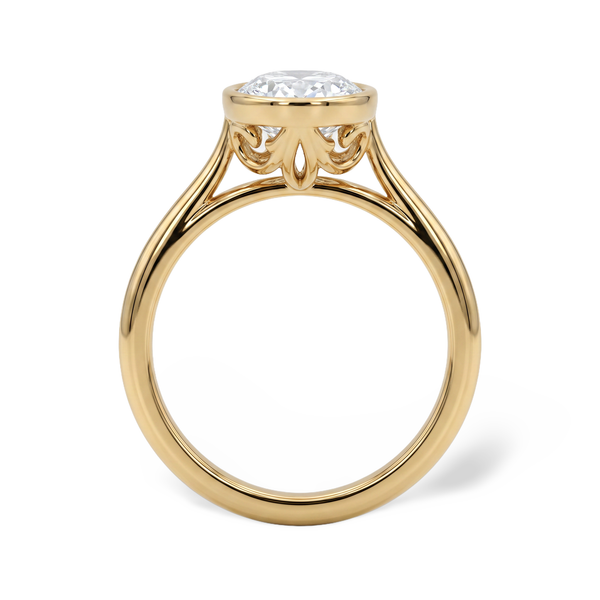 The Majesté Oval Bezel Solitaire Ring