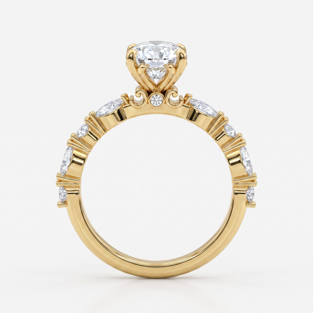 Hart's Crown Solitaire Ring