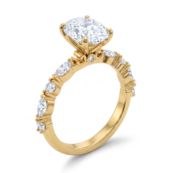 Hart's Crown Solitaire Ring