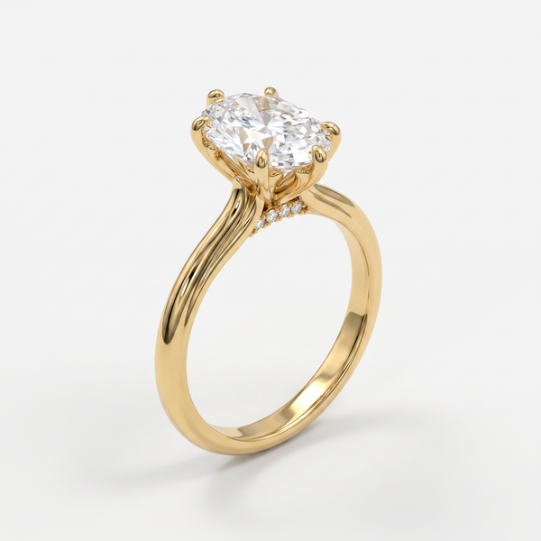 The Iris Oval Solitaire Ring