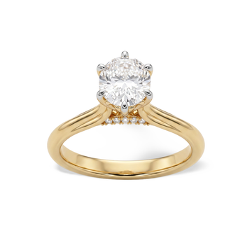 Decorative Basket Oval Lab Grown Diamond Ring