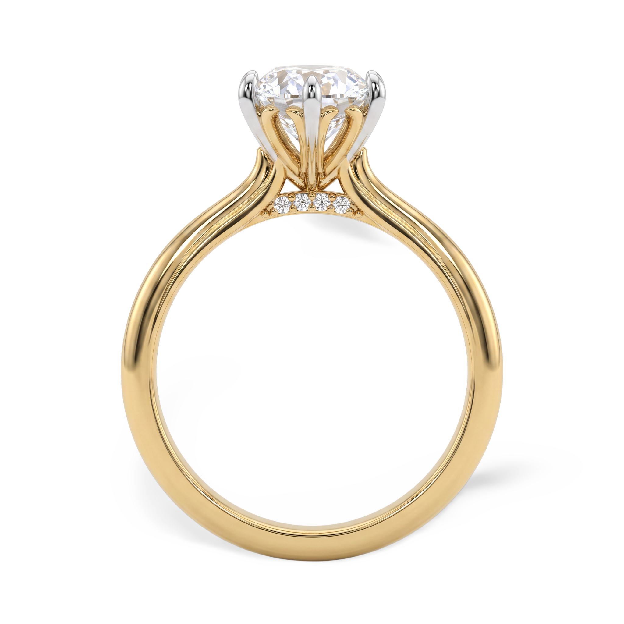 Decorative Basket Oval Lab Grown Diamond Ring