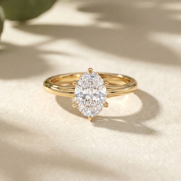 The Iris Oval Solitaire Ring