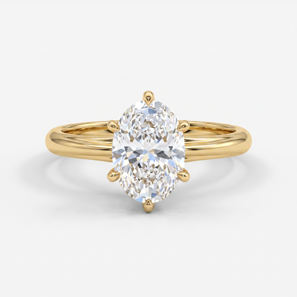 The Iris Oval Solitaire Ring