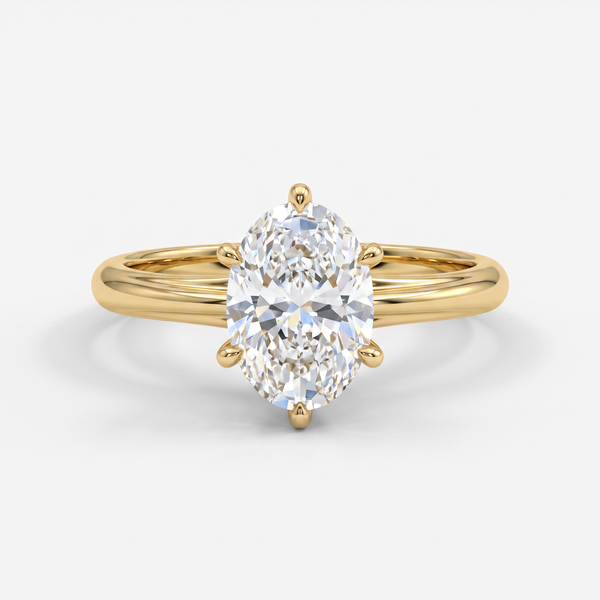 The Iris Oval Solitaire Ring