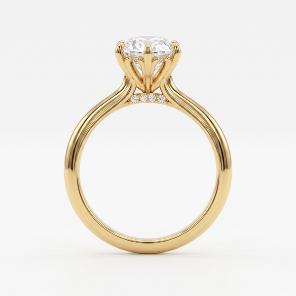 The Iris Oval Solitaire Ring