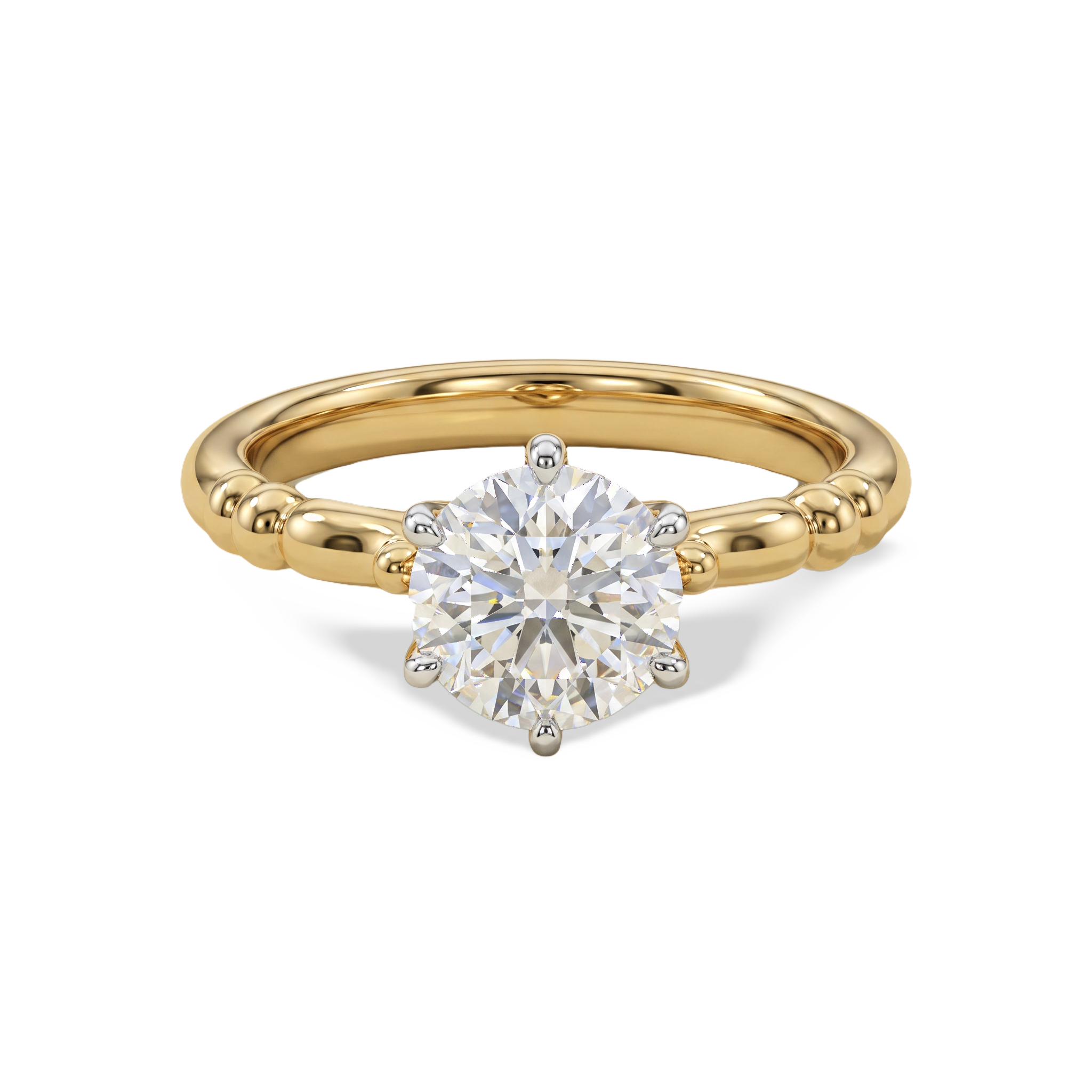 Vintage Detailed Basket Lab Grown Diamond Ring