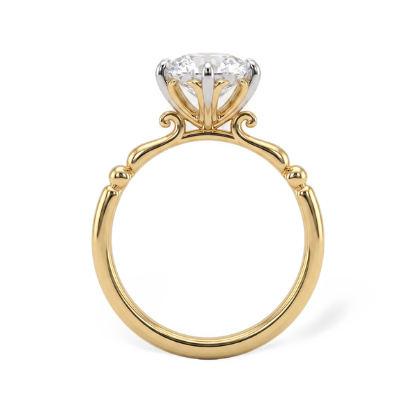 Vintage Detailed Basket Lab Grown Diamond Ring