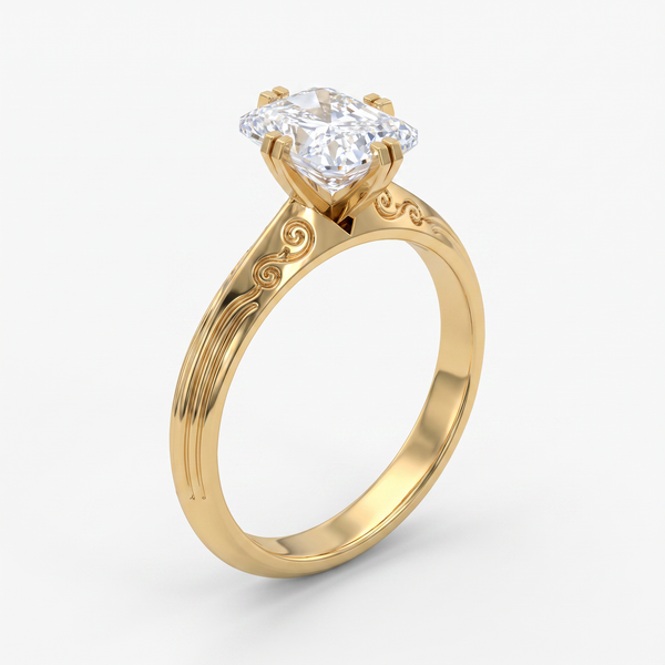The Radiant Volute Solitaire Ring