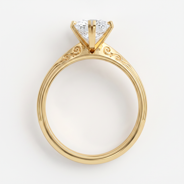 The Radiant Volute Solitaire Ring
