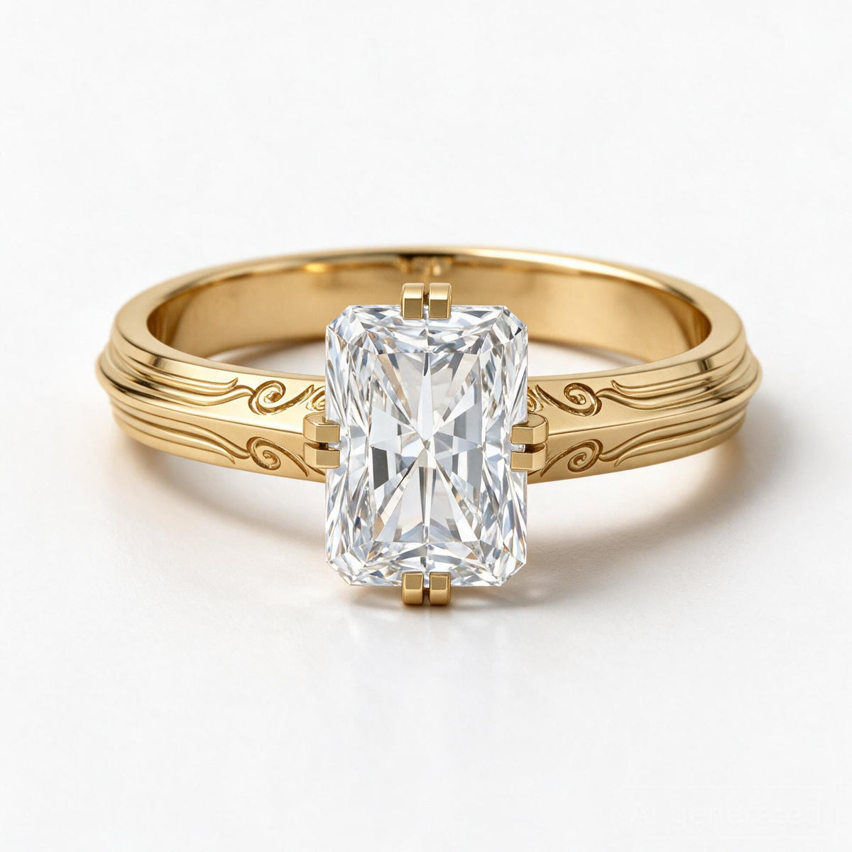 The Radiant Volute Solitaire Ring
