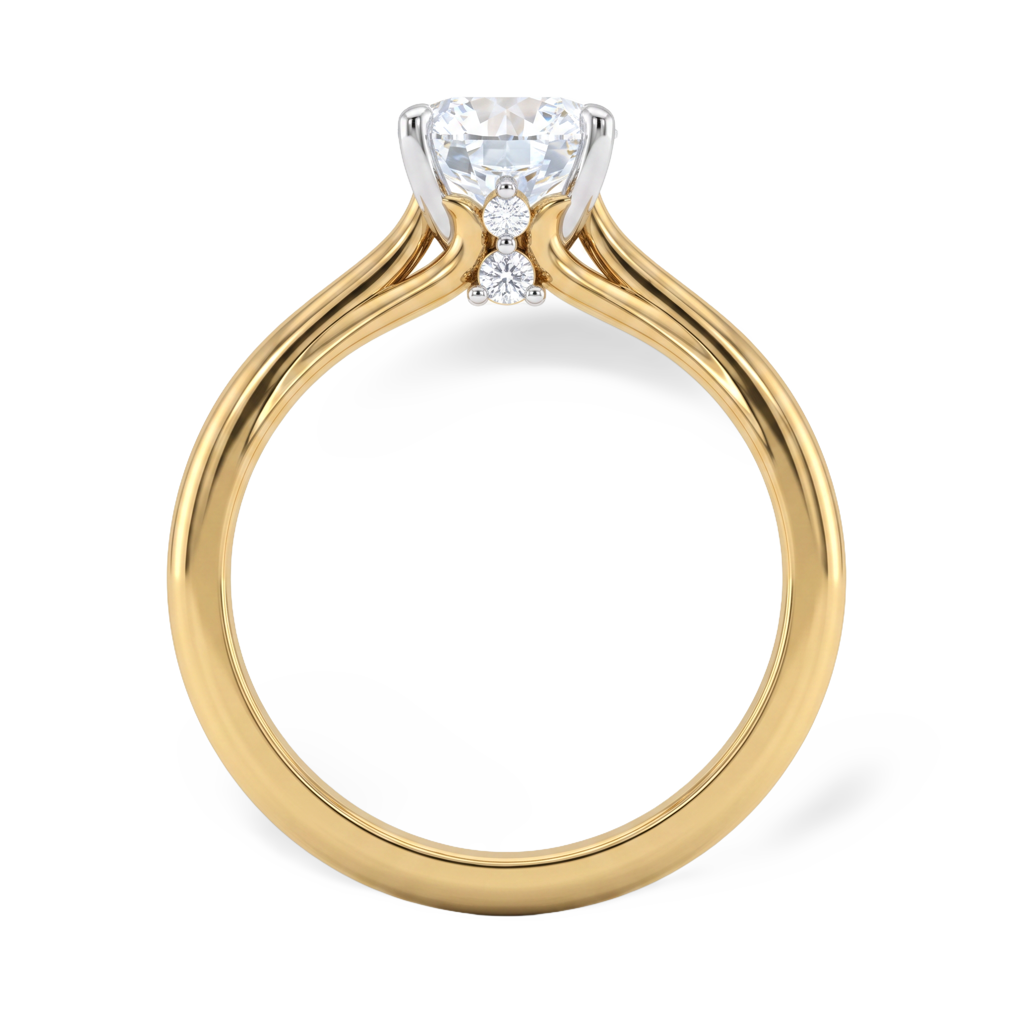 Unique Basket Setting Lab Grown Diamond Ring