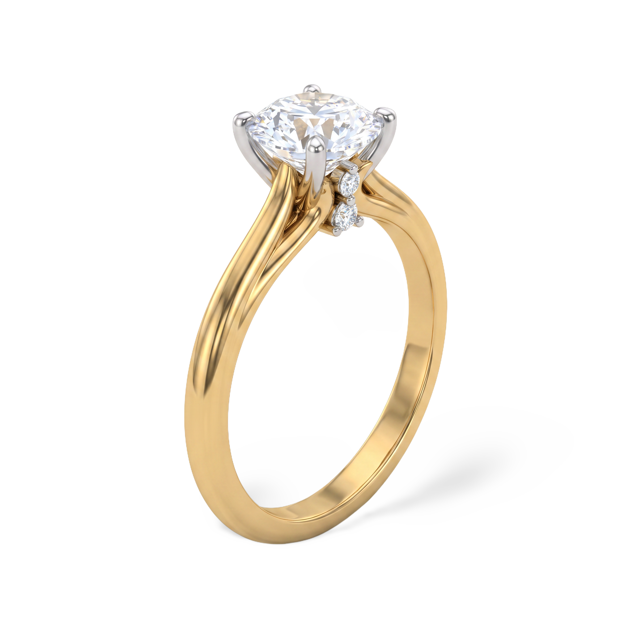 Unique Basket Setting Lab Grown Diamond Ring
