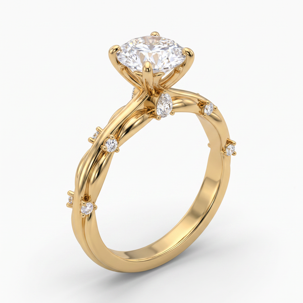 The Windsor Vine Solitaire Ring