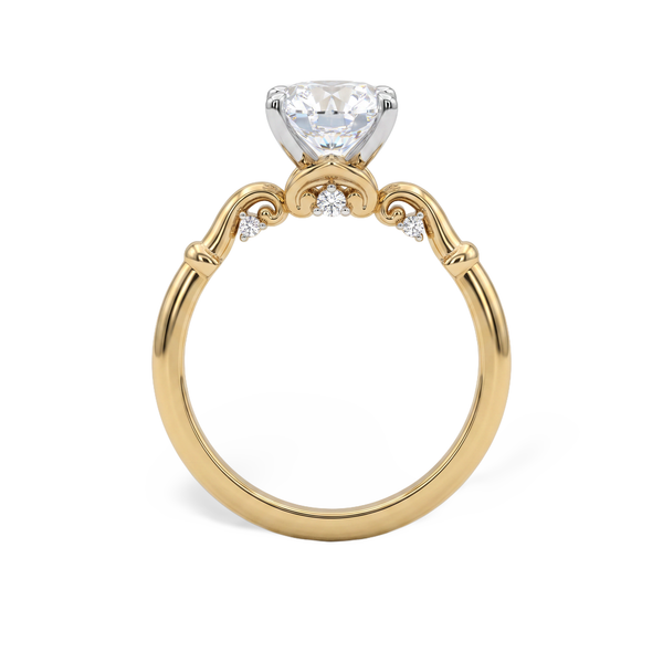 Vintage Accented Round Lab Grown Diamond Ring