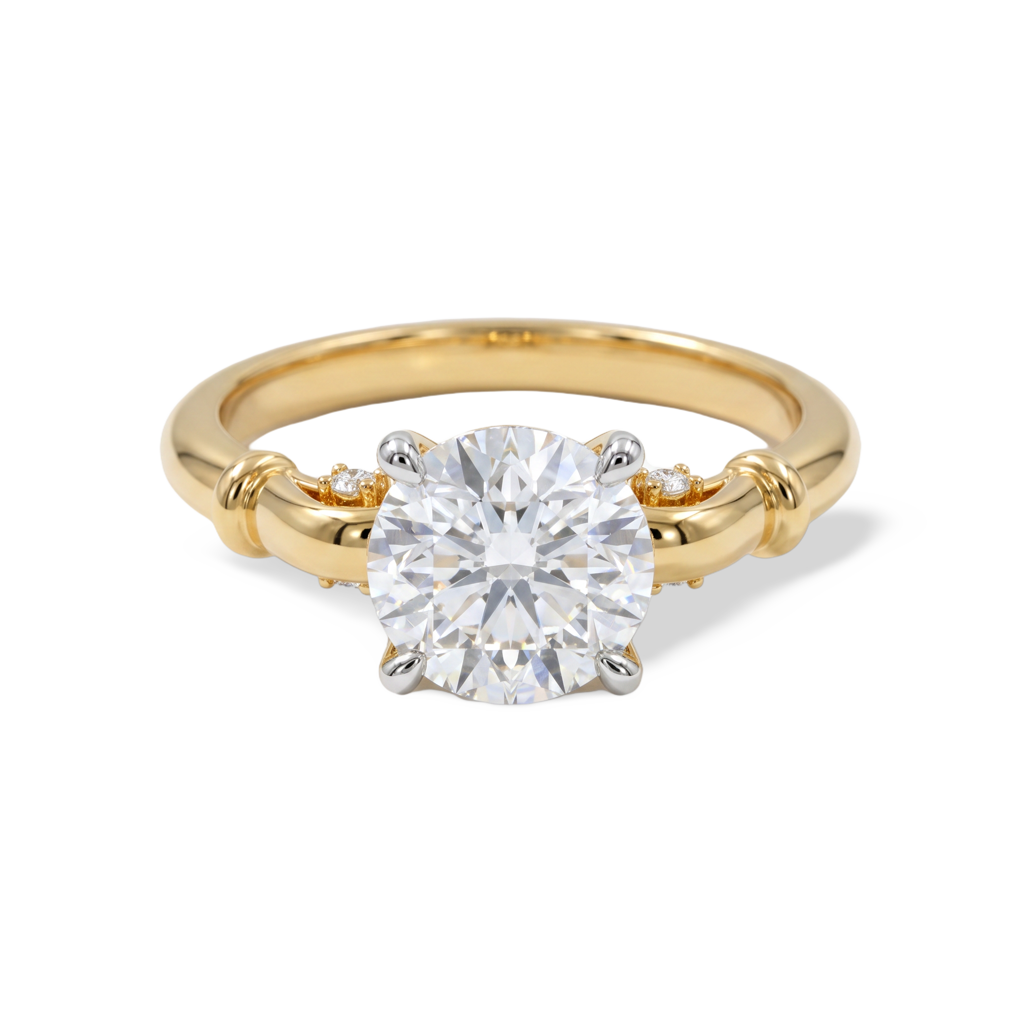 Vintage Accented Round Lab Grown Diamond Ring