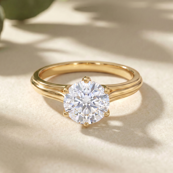 Onya Tulip Collet Solitaire Ring