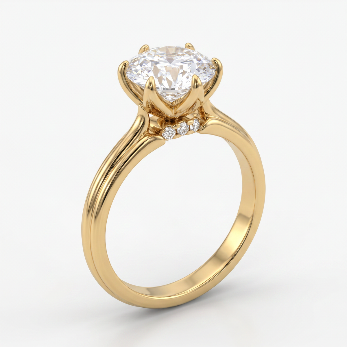 Onya Tulip Collet Solitaire Ring