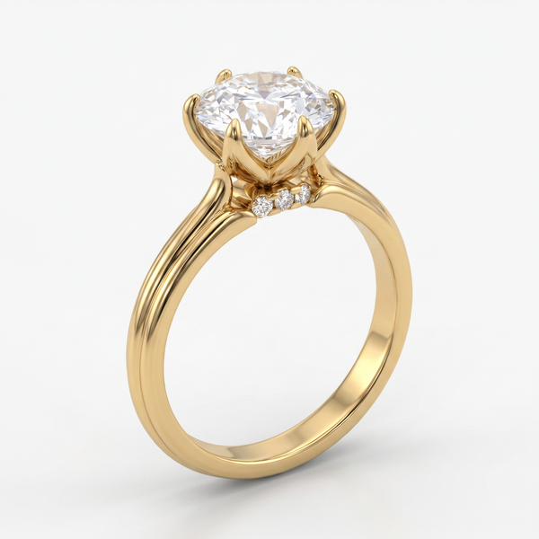 Onya Tulip Collet Solitaire Ring
