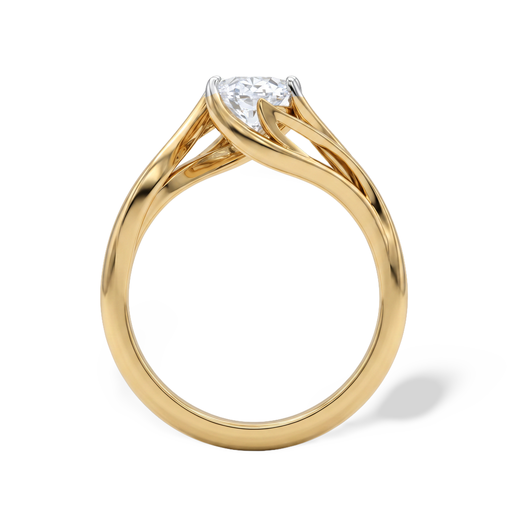 Unique Intertwined Band Lab Grown Diamond Ring