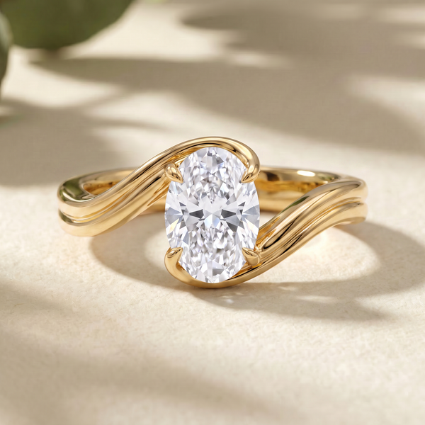 The Aurelia Ribbon Fluid Solitaire Ring