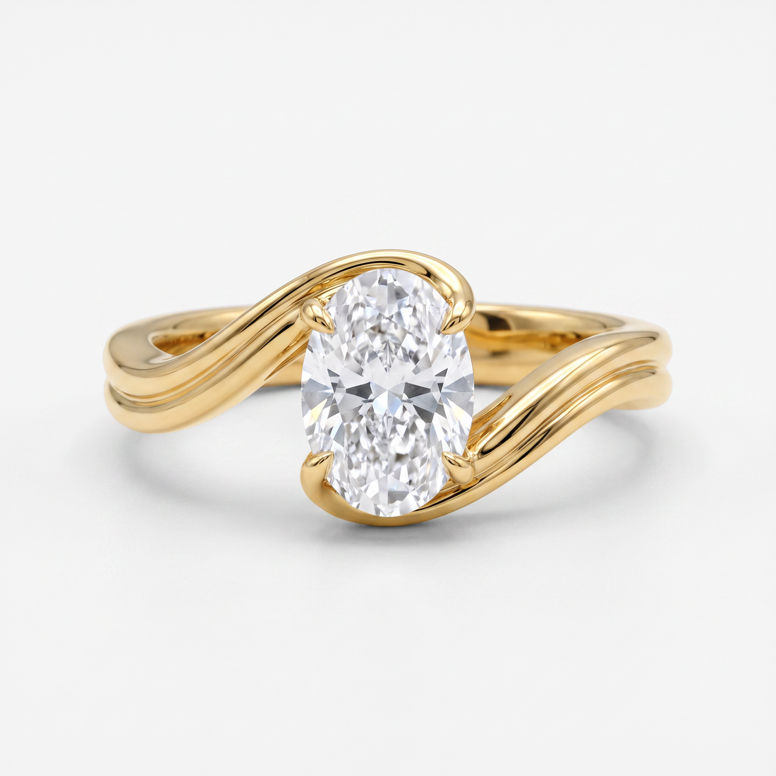 The Aurelia Ribbon Fluid Solitaire Ring