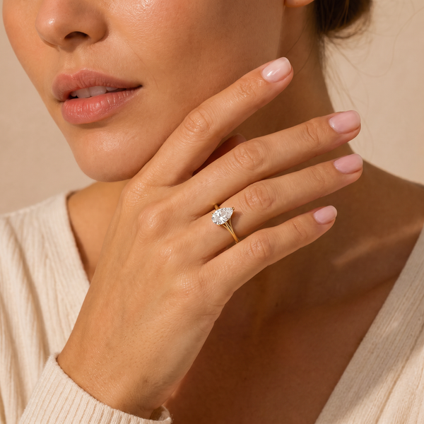 The Coronet Pear Solitaire Ring