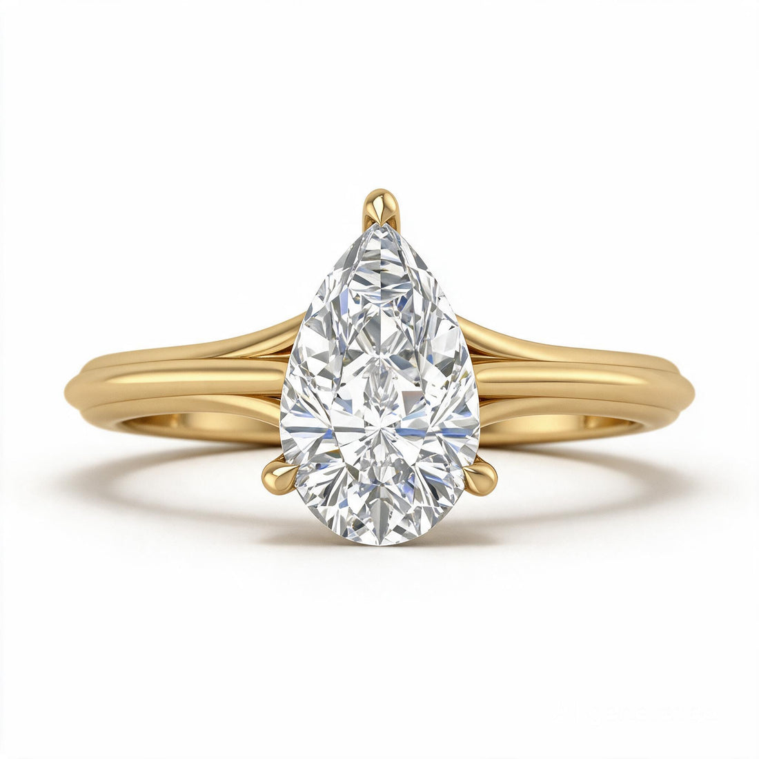 The Coronet Pear Solitaire Ring