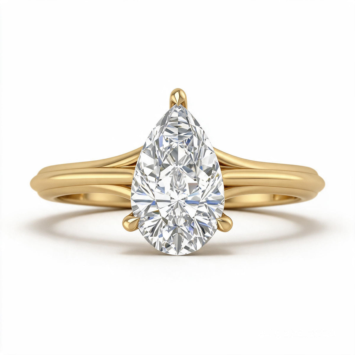 The Coronet Pear Solitaire Ring