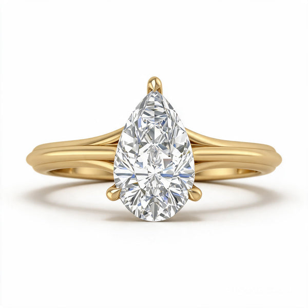 The Coronet Pear Solitaire Ring