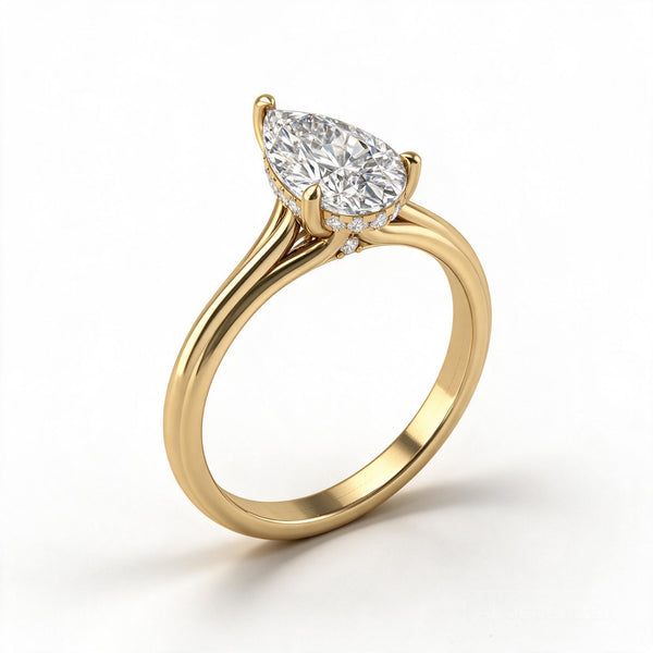 The Coronet Pear Solitaire Ring