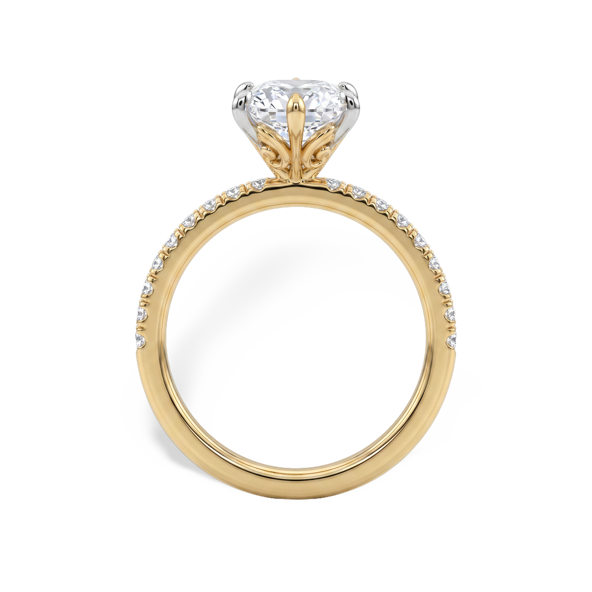 Luxurious Rectangular Cushion Cut Lab Grown Diamond Ring