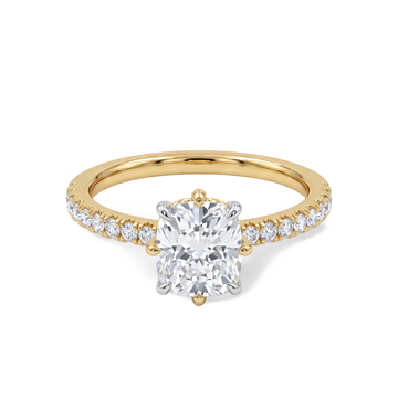 Luxurious Rectangular Cushion Cut Lab Grown Diamond Ring
