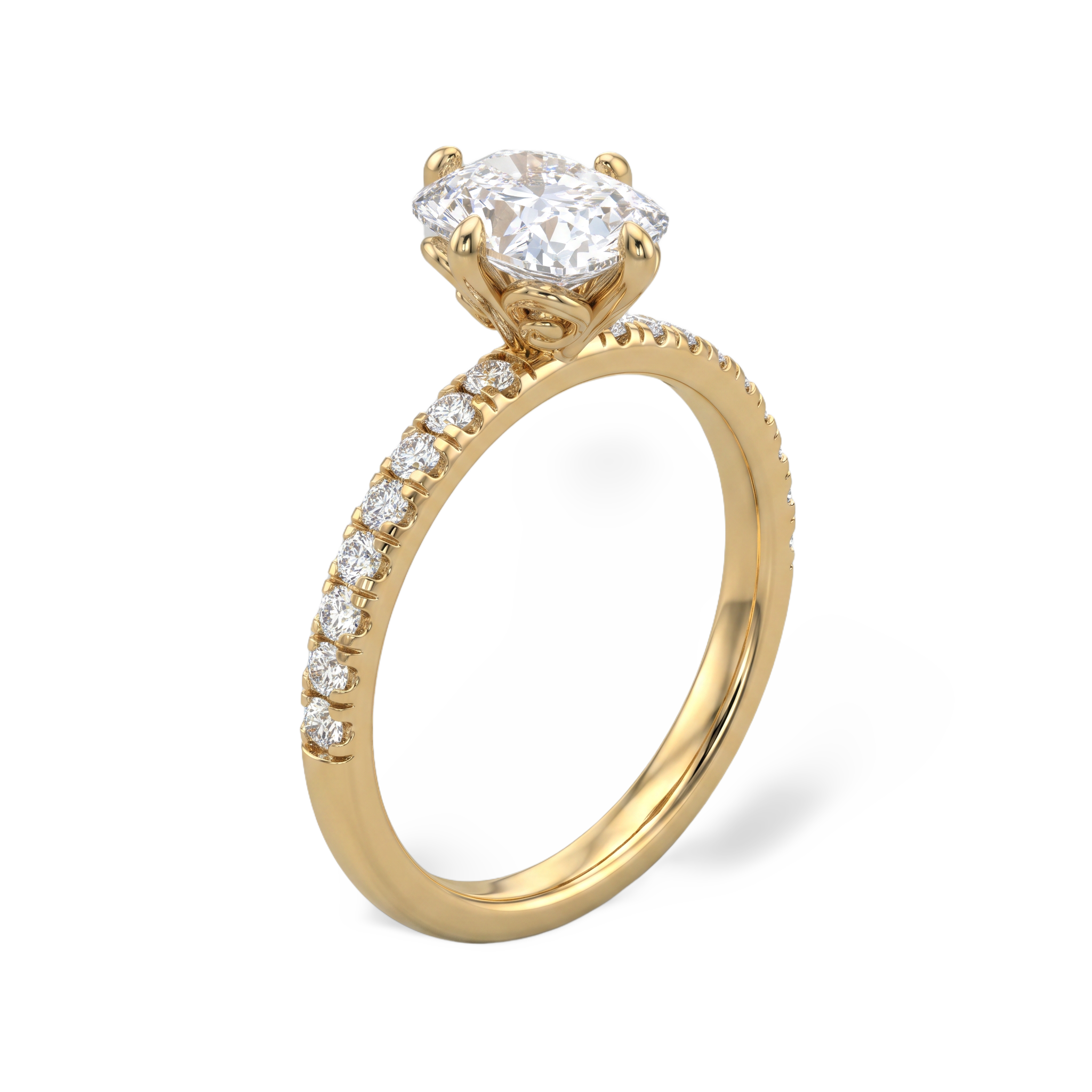 Luxurious Rectangular Cushion Cut Lab Grown Diamond Ring