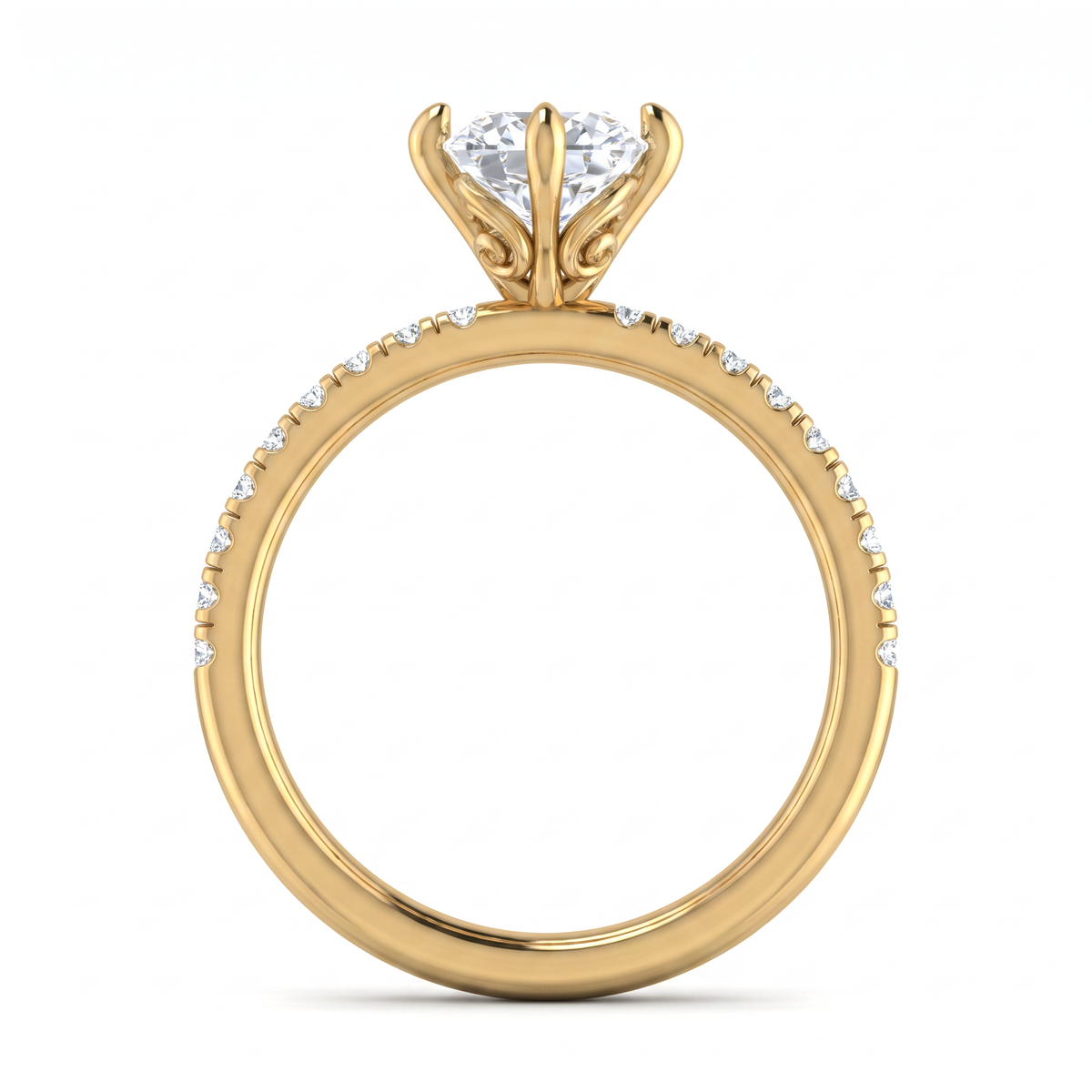 The Sovereign Crest Elongated Cushion Solitaire Ring