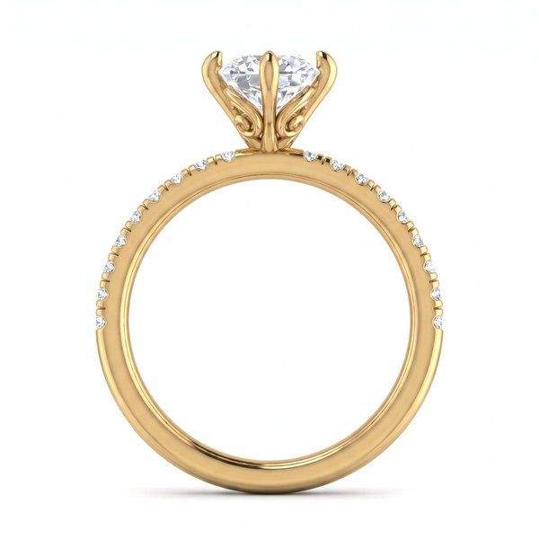 The Sovereign Crest Elongated Cushion Solitaire Ring