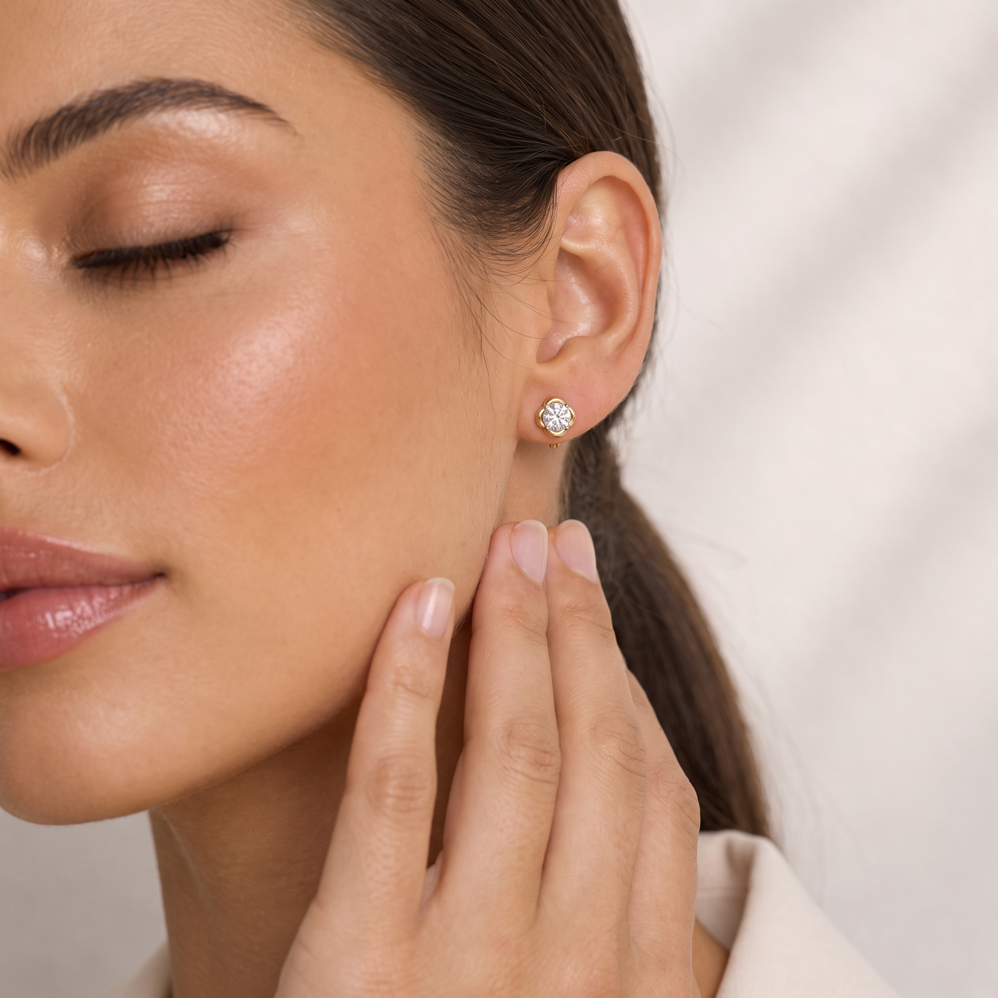 Petal Halo Lab Grown Diamond Stud