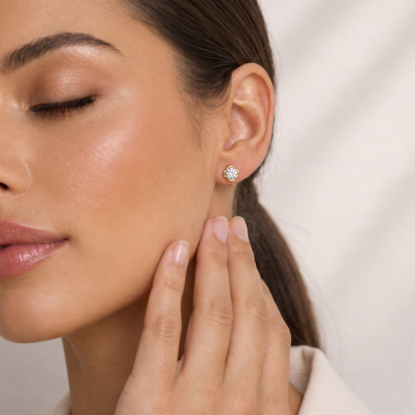 Petal Halo Lab Grown Diamond Stud