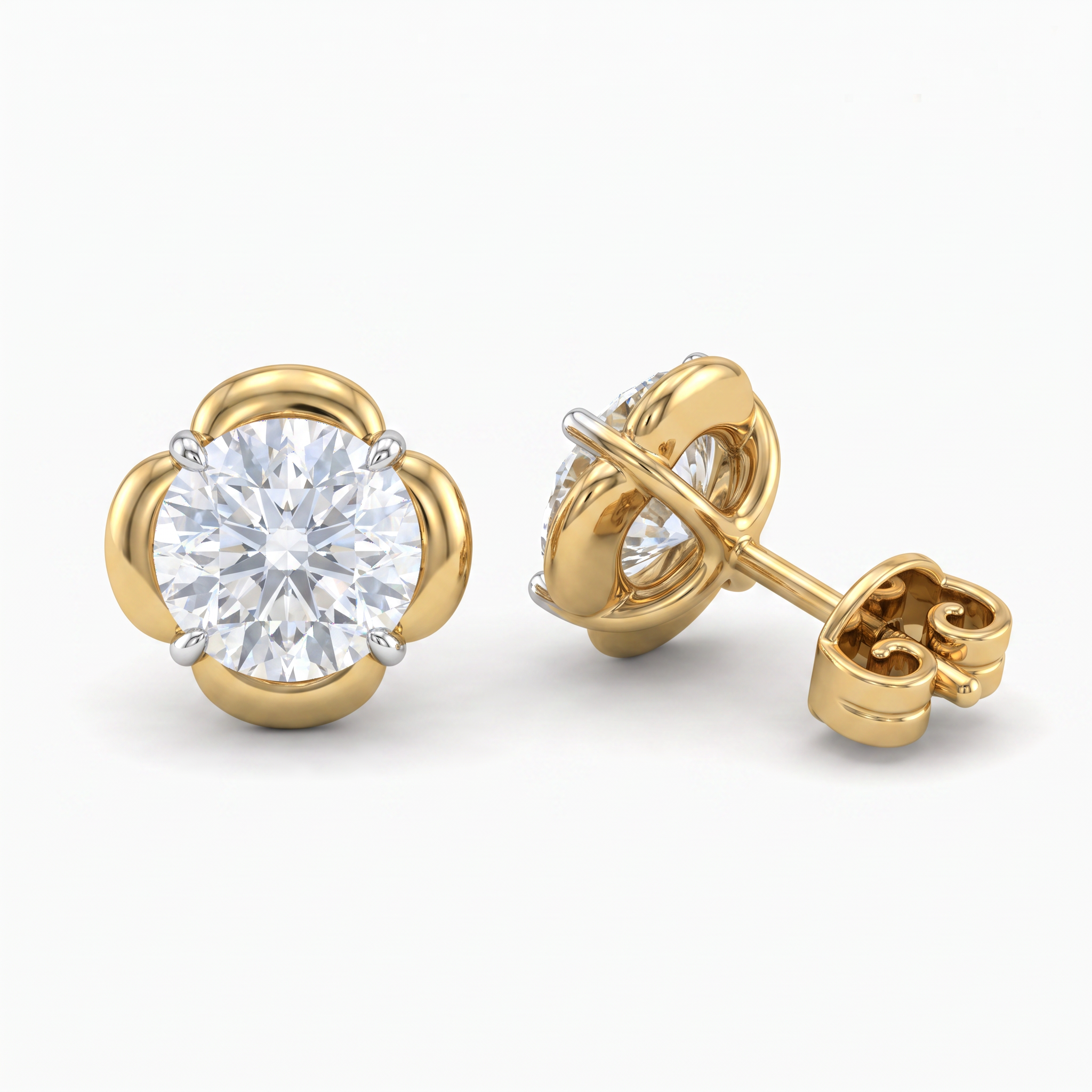 Petal Halo Lab Grown Diamond Stud