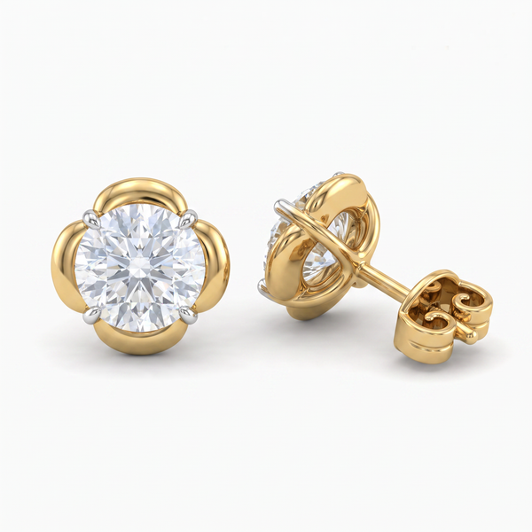 Petal Halo Lab Grown Diamond Stud