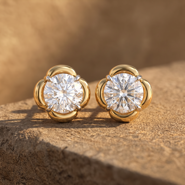 Petal Halo Lab Grown Diamond Stud