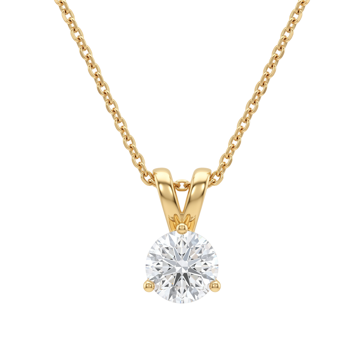 Solitaire Round Diamond Pendant