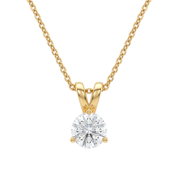 Solitaire Round Diamond Pendant