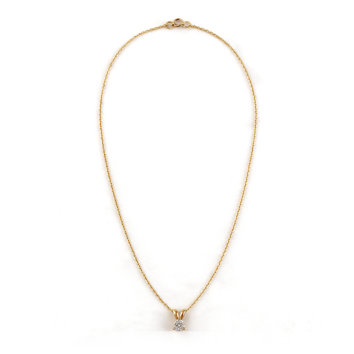 Solitaire Round Diamond Pendant