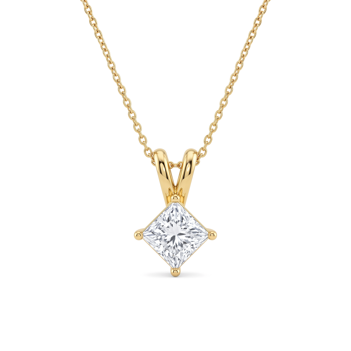 Princess Solitaire Princess Diamond Pendant